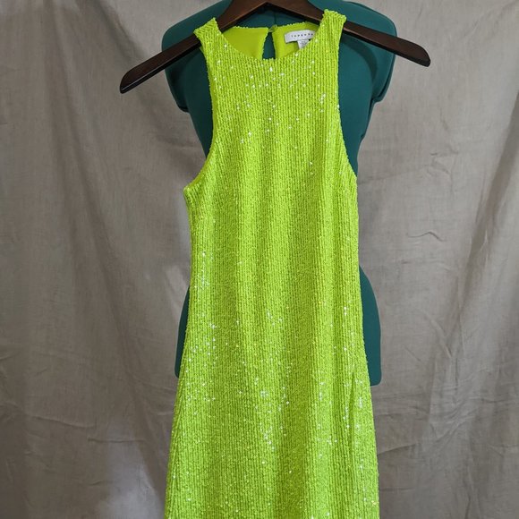 Topshop Dresses & Skirts - Topshop Neon Sequin Mini Dress